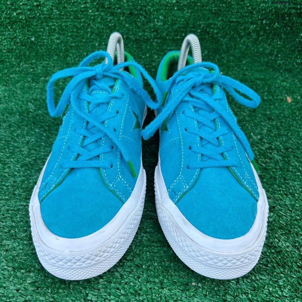 Converse One Star Ox‎ Blue Suede Green Star Low Top Sneakers 259813C Kids 6
